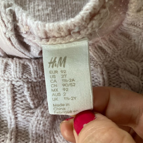 H&M LIGHT PINK 2T TODDLER GIRLS SWEATER - Picture 4 of 5